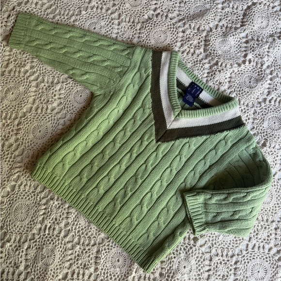 Vintage Baby Gap Cable Knit V Neck Sweater - Picture 1 of 3